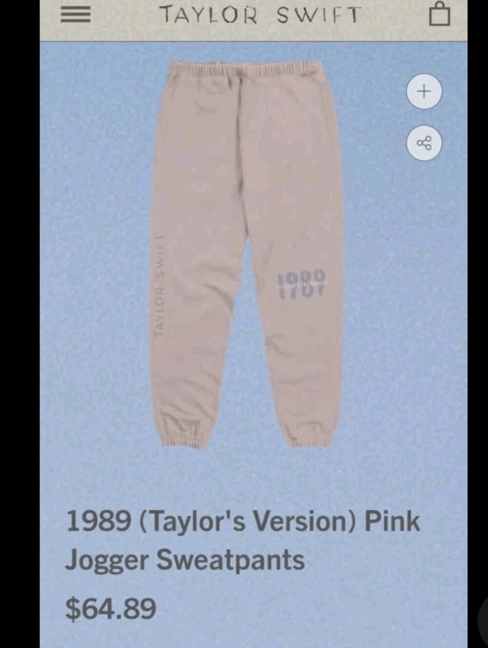 1989 (Taylor's Version) Pink Jogger Sweatpants